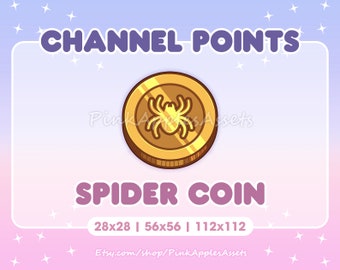 Spider Coin Channel Points Icon/Emote for Twitch - Instant Download!
