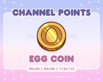 Egg Coin Channel Points Icon/Emote for Twitch - Instant Download!
