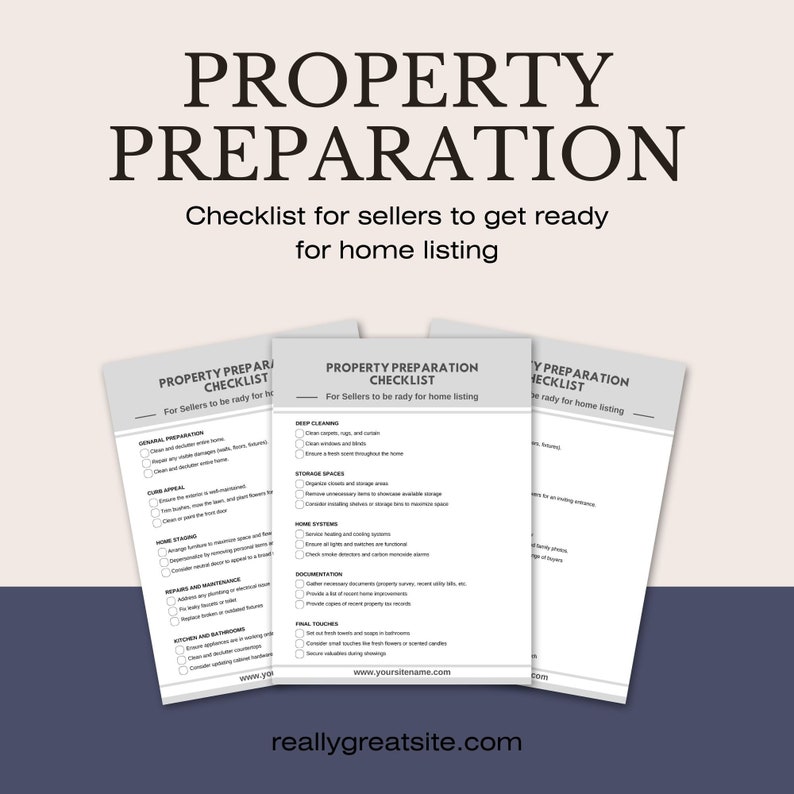 Home Seller Pre-listing Checklist Real Estate Business Checklist Real ...