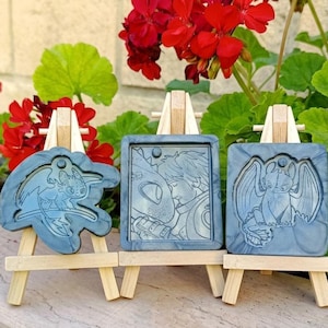 Silikonform „Nachtdrache Freund“ – Harzform „Wikingerjunge & geflügeltes Biest“ – Form „Schwarzer Wutdrache“ – Anime-Silikonform