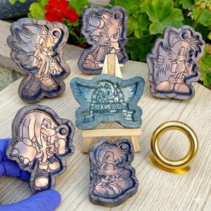 Silikonform „Blauer Igel-Rennfahrer“ – Harzform „Zwillingsschwanzfuchs & Ameisenigel-Krieger“ – Silikonform „Rosa Igel“ zum Zeichnen – Anime-Silikonform