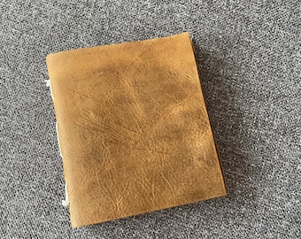 Genuine Leather Pocket Book, Rustic Mini Notebook