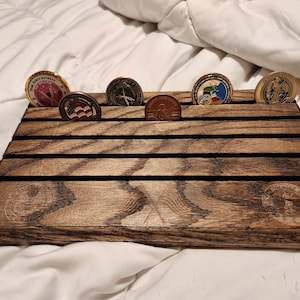 custom challenge coin display