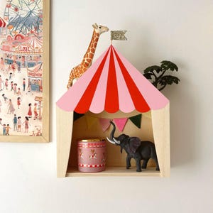 Nursery decor wooden circus for games,Wooden Circus box circus tent children&#39;s room decoration
