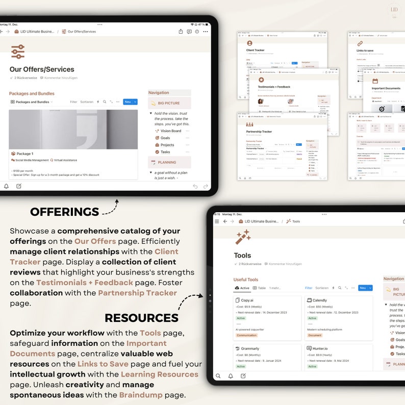 Notion Business Planner Template Notion Ultimate Business Planner ...
