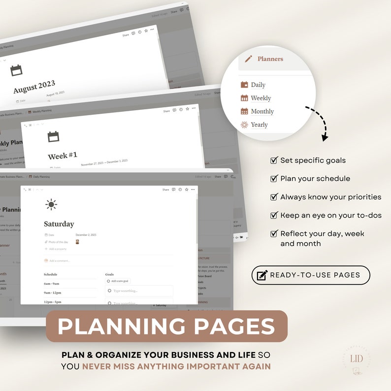 Notion Life Planner Template Planner All in One Template Notion ...