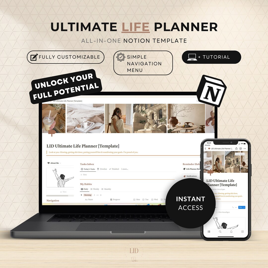 Life Planner Notion Template Planner All in One Template Notion ...