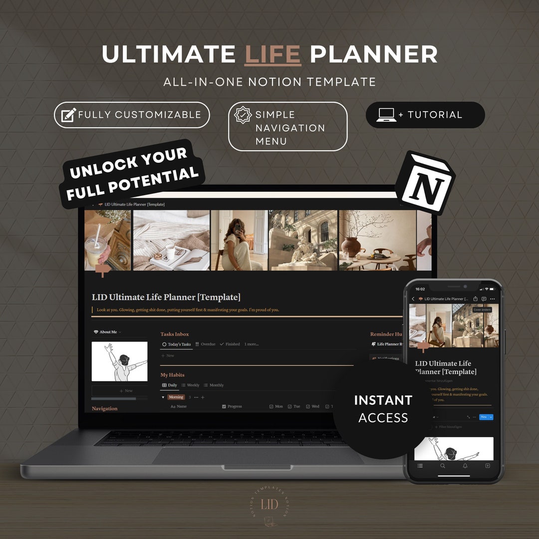 Notion Template Life Planner All in One Template Notion Dashboard ...