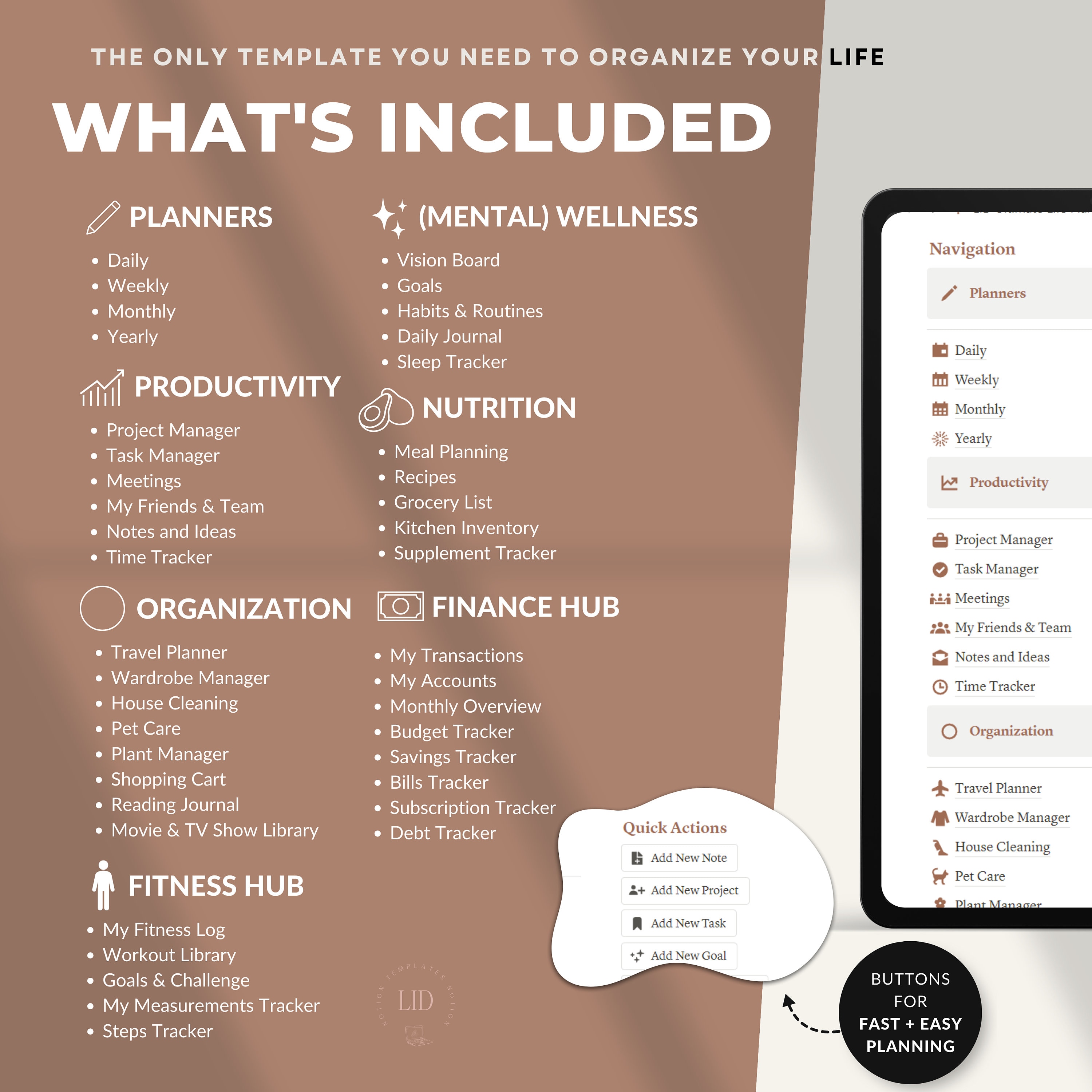 Notion Life Planner Template Planner All in One Template Notion ...
