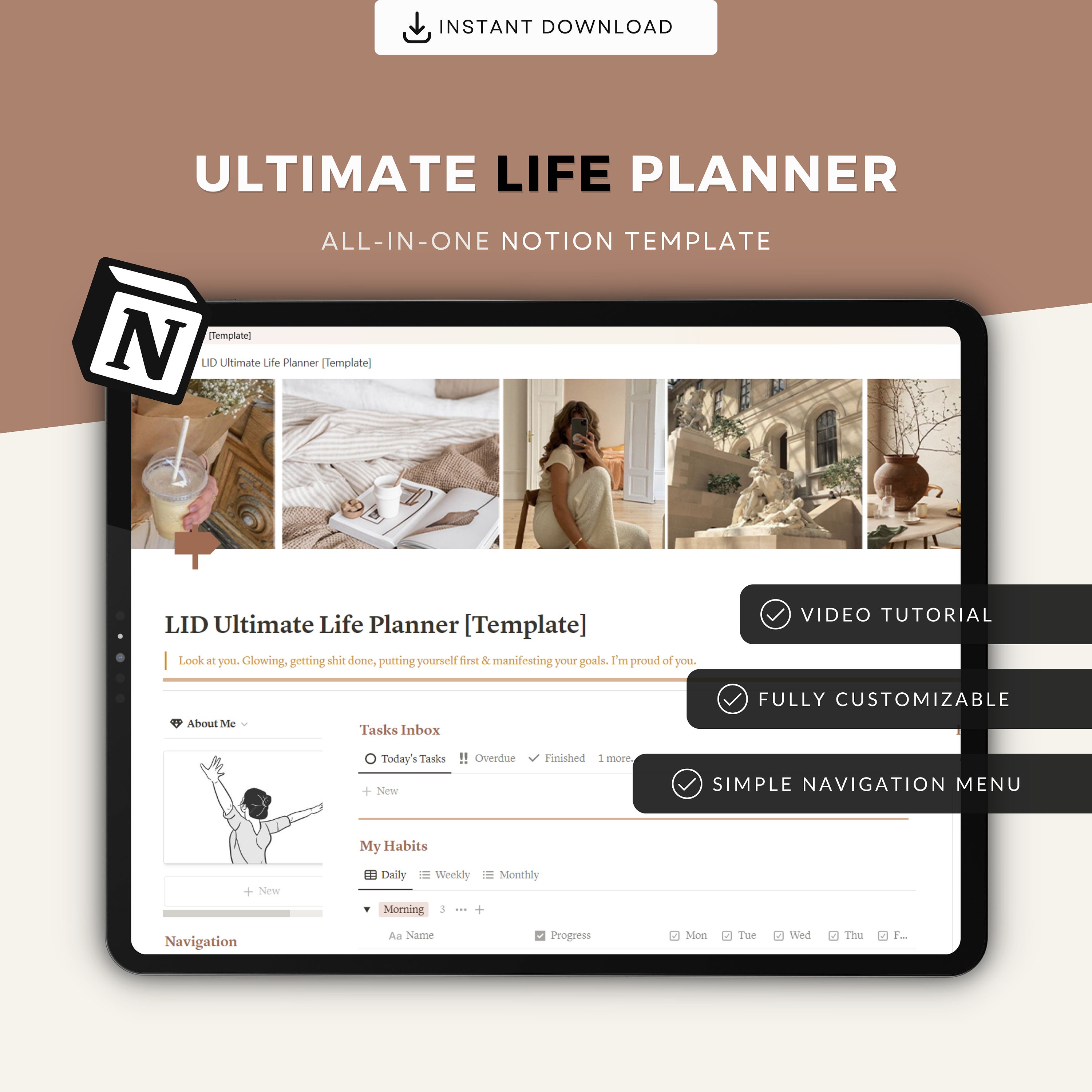 Notion Life Planner Template Planner All in One Template Notion ...