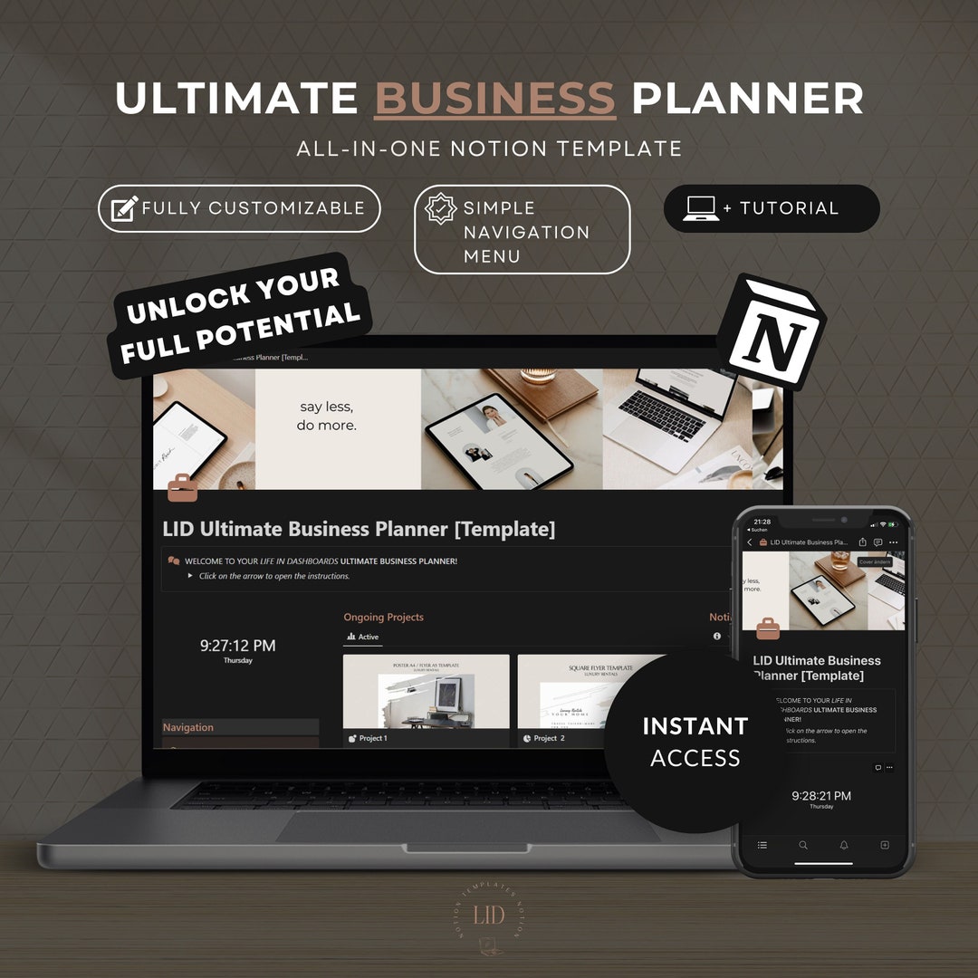 Notion Business Planner Template Notion Ultimate Business Planner ...