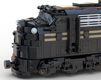 Istruzioni digitali soltanto, Pennsylvania Railroad EMD E8, modello LEGO in scala 1:48