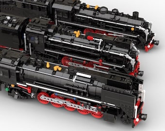 Solo istruzioni digitali, modelli Lego in scala 1:48 delle ferrovie cinesi QJ, JS, SY Class
