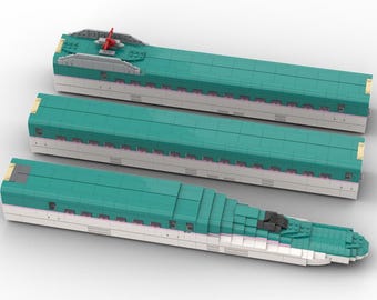 SOLO istruzioni digitali, serie E5 Shinkansen Tc M1 M2, modello in scala LEGO 1:48