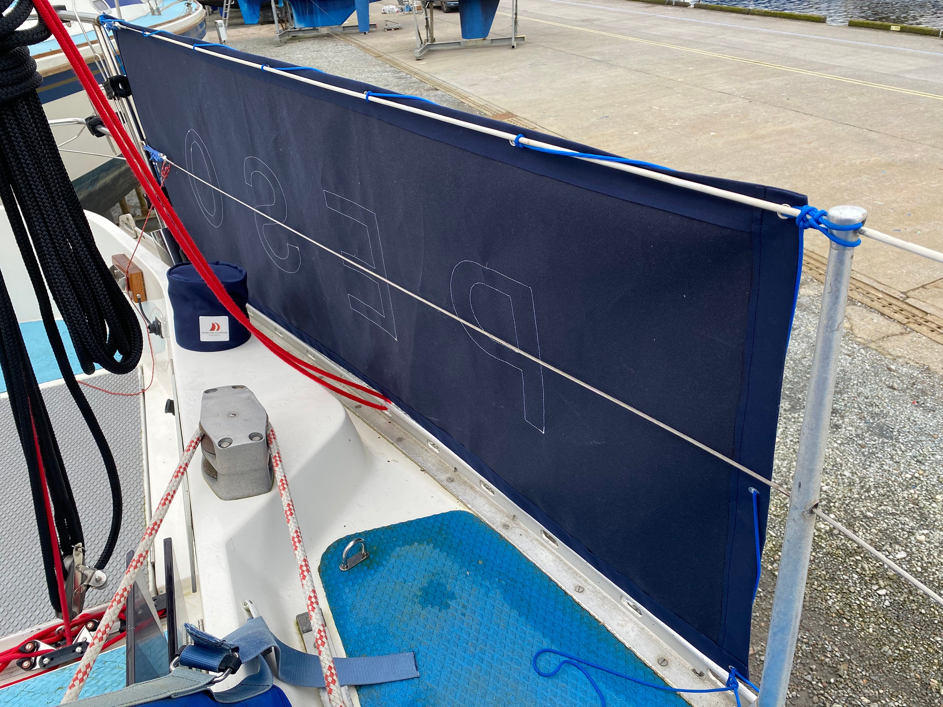 Pair of Canvas Cockpit Spray Dodgers Boat Dodgers Yacht Wind Deflectors