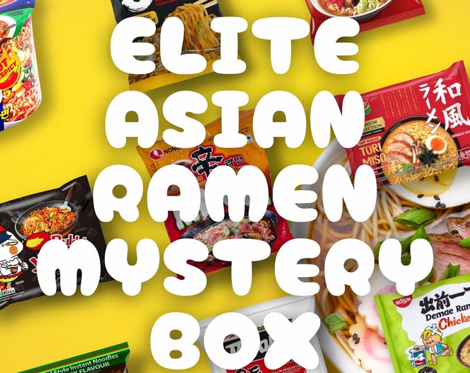 Elite Asian Ramen Mystery Box | Japan Mystery Box Gift | Ukiyo-e Ramen Lovers Gift | Ramen Life Asian Snack Box | Anime Gift For Him & Her