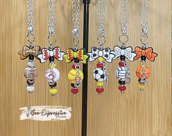 Handmade Sports Tumbler Charm: Custom Jersey Number & Team Colors