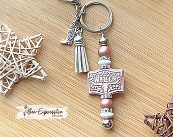 WALLEN Fan Keychain: Beaded Charm with Boot & Tassel