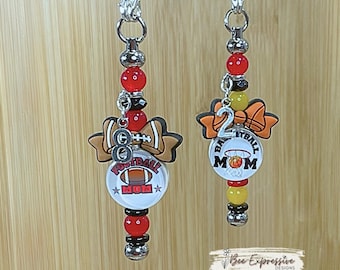 Custom Sports Tumbler Charm Chain: Football, Basketball, Baseball, Softball, Soccer, Volleyball