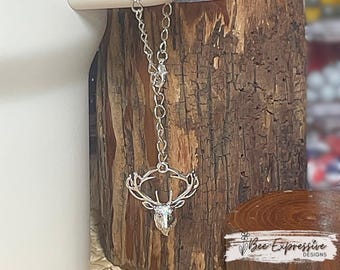 Elk, Deer Head, Tumbler Charm Chain: Lobster Clasp