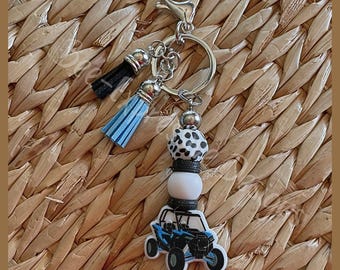 All Terrain Off Road Keychain: Silicone Beads, Tassel Keyring