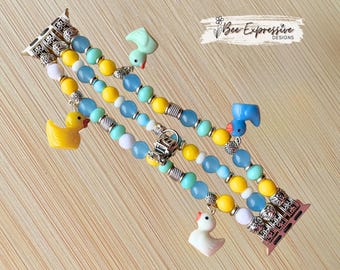 Handmade Beaded, Jeep Style with Duck Charms, Watch Bracelet for Apple Watch: Glass beads