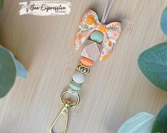 Handmade, Bow Lanyard: Nurse, Librarian, Teacher, Break Away Clasp, Swivel