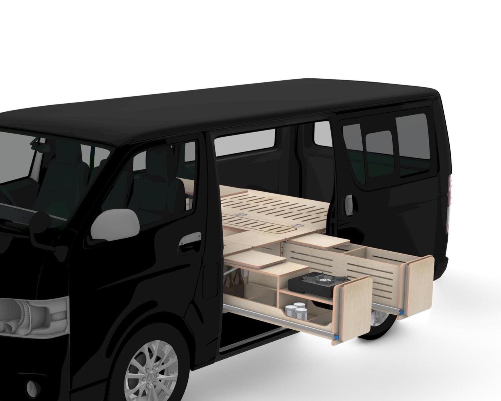 LHS - Side Opening Universal Camper Plans - DXF Files for CNC - 3D