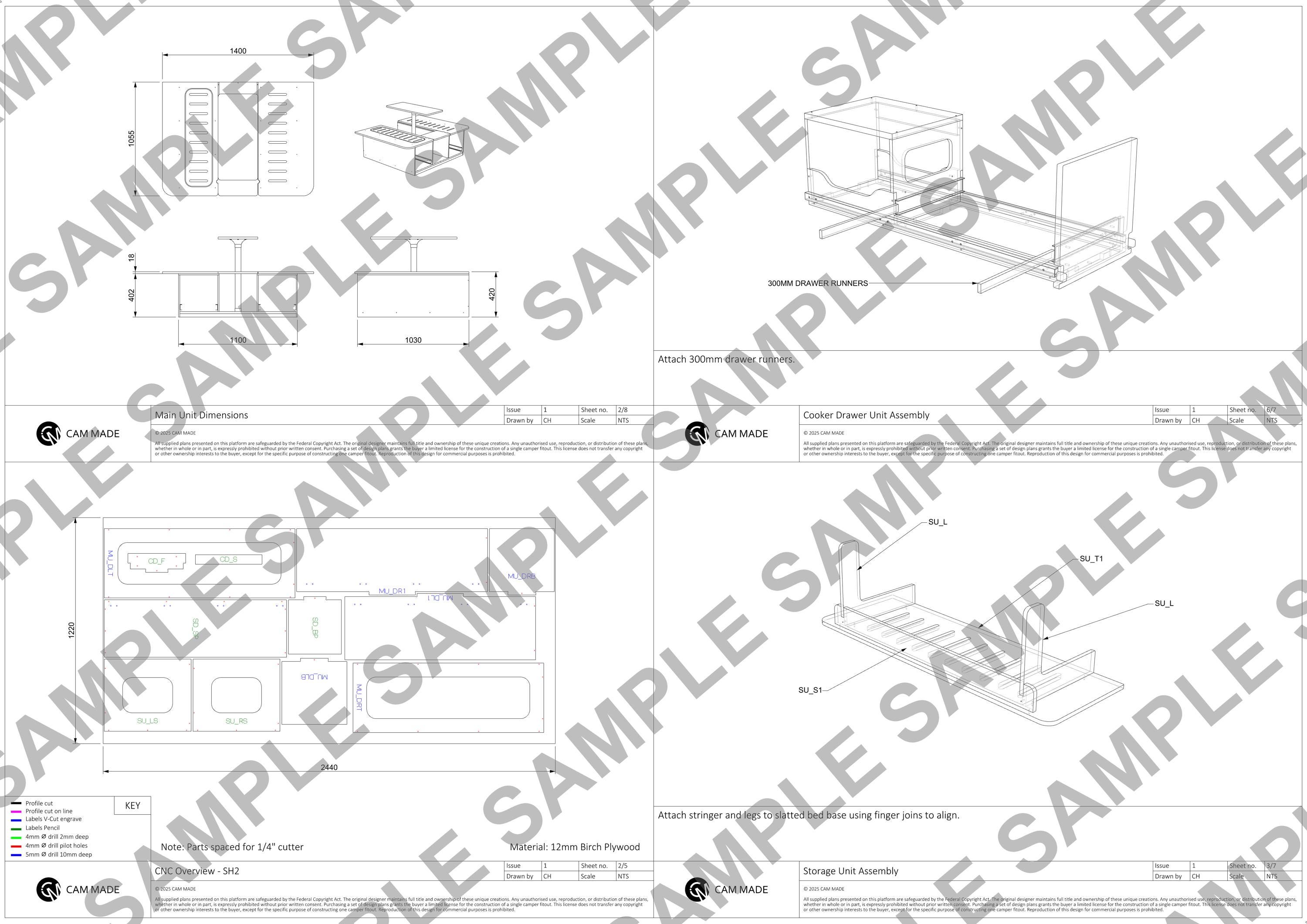 Dxf Files Rv Canister Universal Camper Conversion Plans V2: DIY Van Build DXF & CAD Files ...
