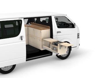 Camper Van Kitchen Unit Plans: RHS Pull-Out Camper Conversion (PDF Guide)