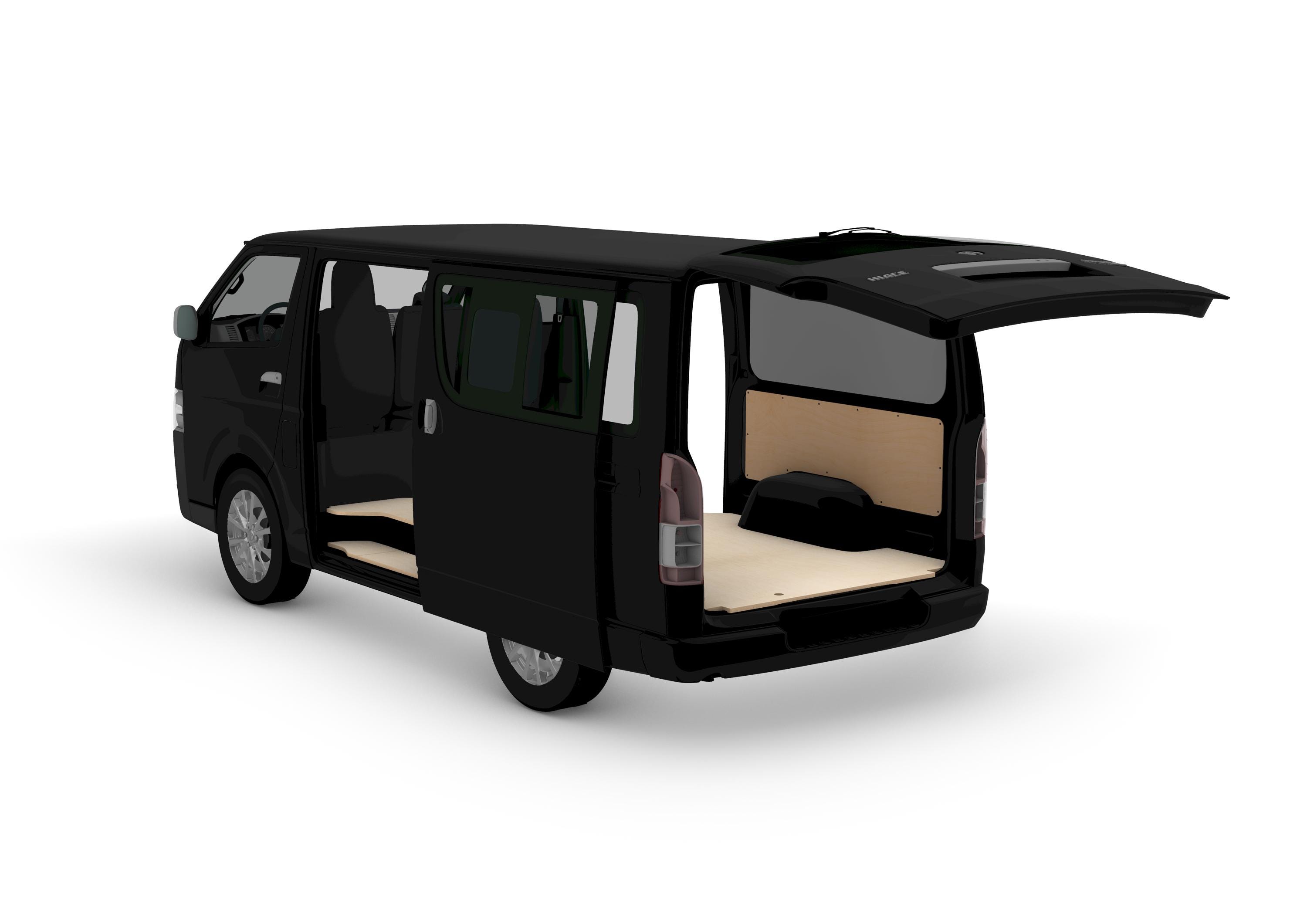 Toyota Hiace LWB Floor and Wall Templates | CNC DXF Files (digital