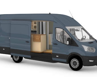 Ford Transit 148 EXT High Roof Camper Conversion Plans | DXF, CAD Model (Digital Download)