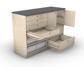 Modular Storage Box Plans: DIY Plywood Shelving System (Digital Download)