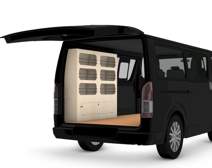 Camper Van Wardrobe Plans | DIY Storage Cabinet & Shelving | DXF and ...