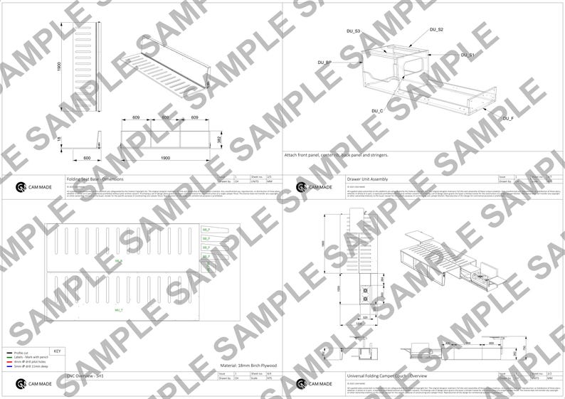 Folding Camper Van Bed Plans: DIY Sofa Design (digital Download) - Etsy