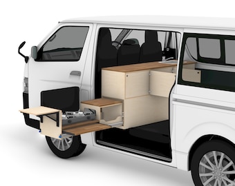 Van Kitchen Plans: Pull-Out Camper Unit, CNC + Manual Cut Files (Digital Download) LHS