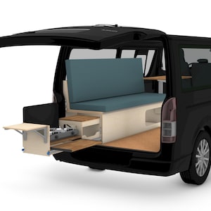 LHS Universal Folding Camper Couch Plans | DIY Bench Seat That Converts to Bed | CNC Cut Files + Build Guide