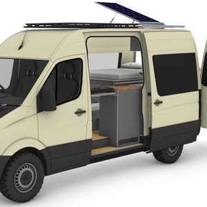 Sprinter MWB 144 Camper Van Conversion Floor Plan – UK/Aus Layout DXF & 3D Model Digital Download
