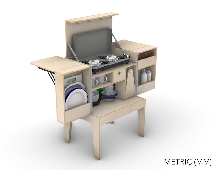 DIY Camp Kitchen Chuck Box Plans: Tailgate Cooking Station (digital ...