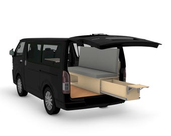 RHS Folding camper van bed plans with storage: DIY sofa design (digital download)