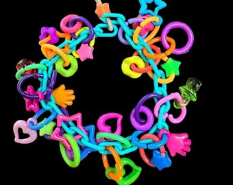 Rainbow Bird Toy Bracelet for Small and Medium Birds – Bird-Safe Play Accessory (2mm)