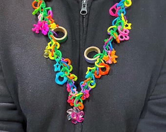 Juguete para pájaros con collar de arcoíris (2 mm)