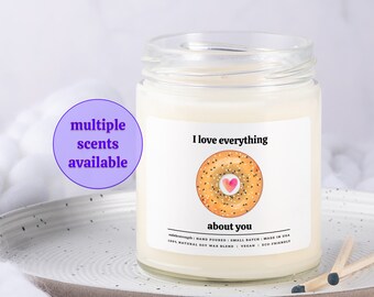 i love everything about you 9oz scented soy candle, motivational gift, inspirational gift