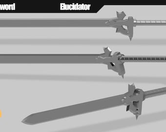 Kirito's Sword Elucidator Fan Art 3D STL Download