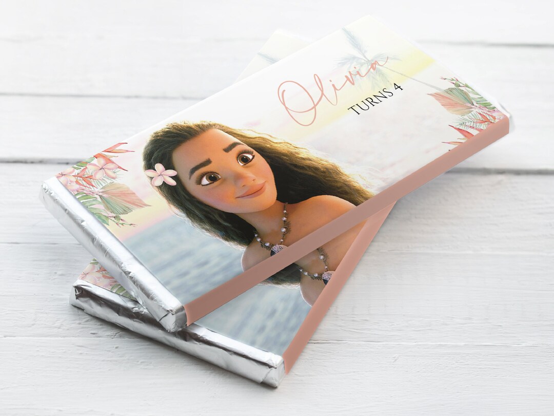 Moana Chocolate Wrapper, Moana Birthday Party Favor Treat Label ...