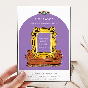 Friends Birthday Invitation, Friends Party Invitation, Birthday Party Invite, Editable Digital Corjl Template