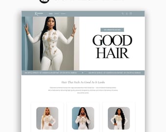 Premade Shopify Website Template: Luxury Hair & Beauty Design