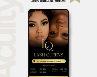 Lash Tech Acuity Scheduling Template: Canva Website Design (Instant Download)