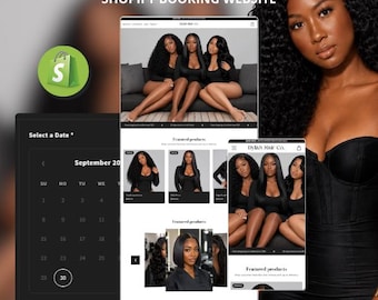Hair Extension Booking Website Template | Shopify Theme (Digital Download)