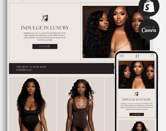 Editable Shopify Website Template: Canva Banners (Instant Download)